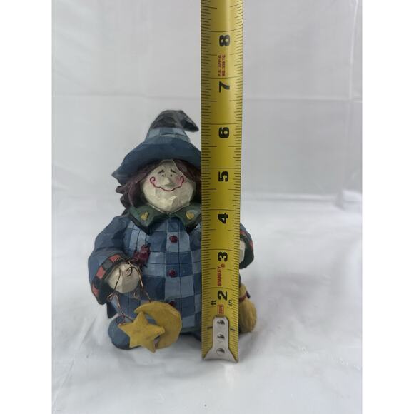 Halloween Primitive Folk Art Classic Americana Witch Figurine Decor Resin - Picture 7 of 7